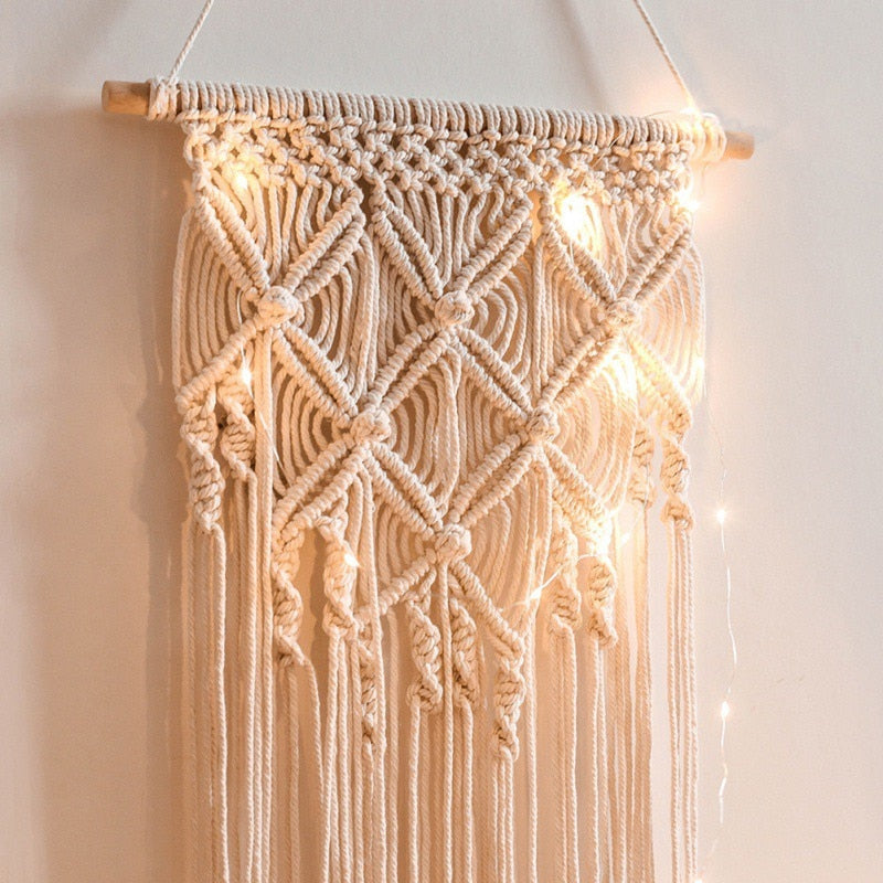 Macrame Woven Wall Hanging Boho Chic Decor