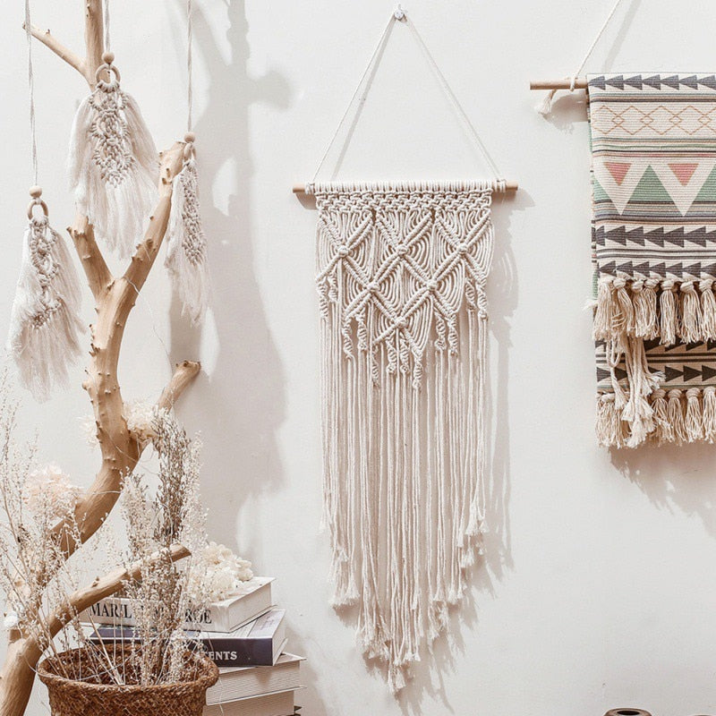 Macrame Woven Wall Hanging Boho Chic Decor